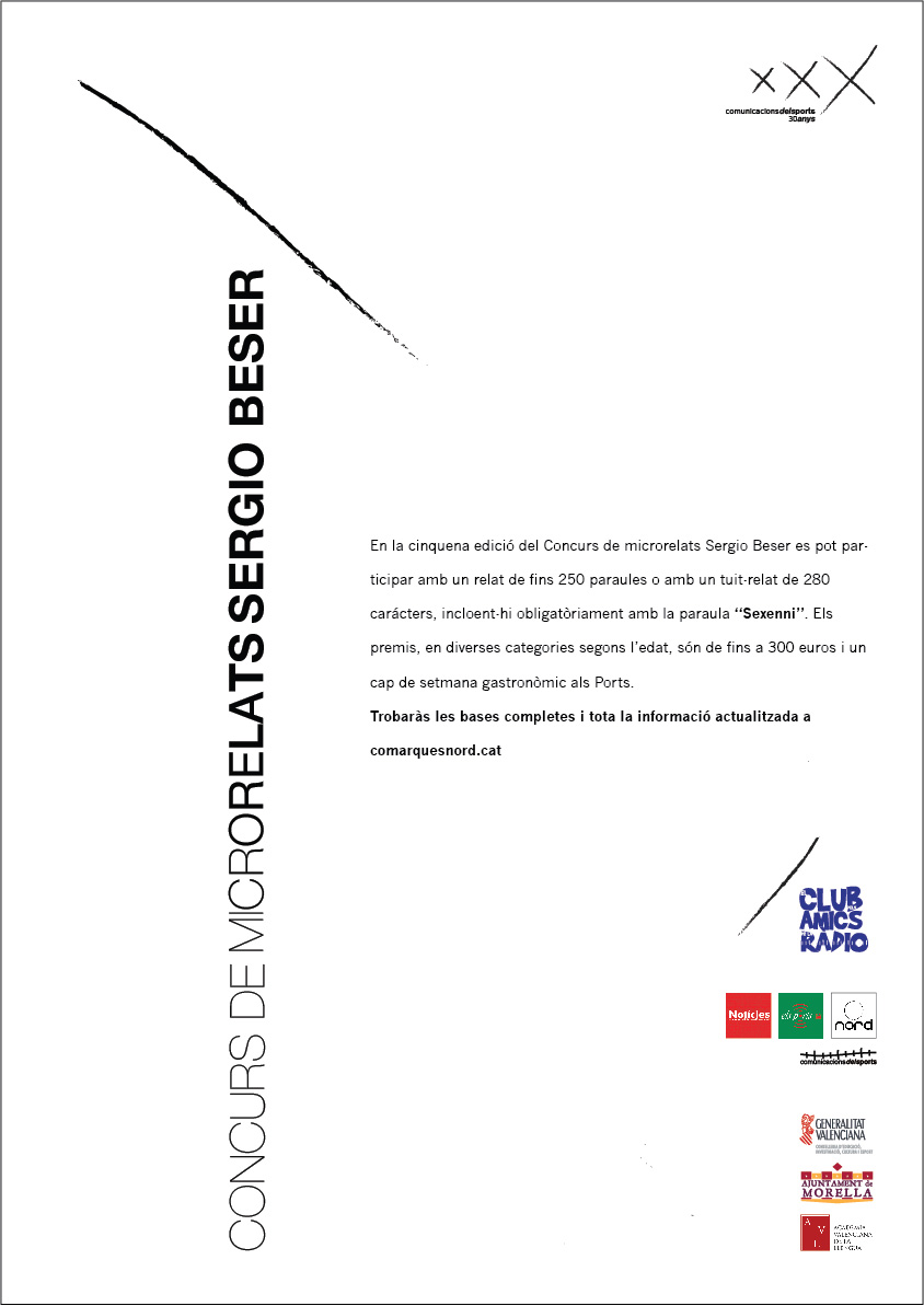 Comença la 5ena edició del Concurs de micro-relats Sergio Beser amb el "Sexenni" com a protagonista
